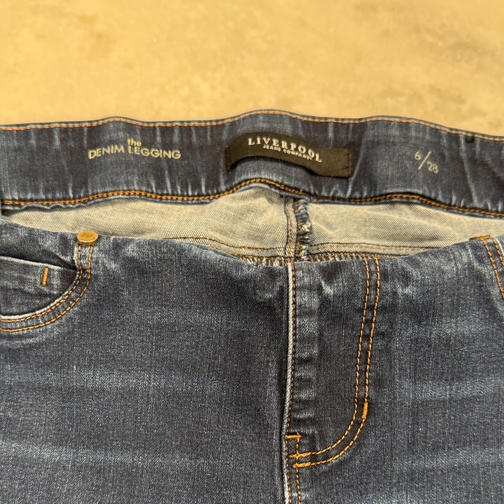 Liverpool Dark Blue Denim Jeggings
